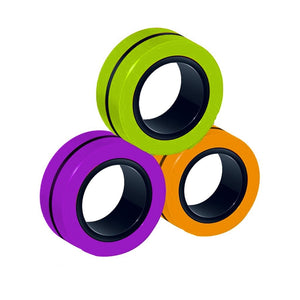 Leader Brains™ Magnetic Fidget Stress, Anxiety Relief Magnetic Spinner Ring