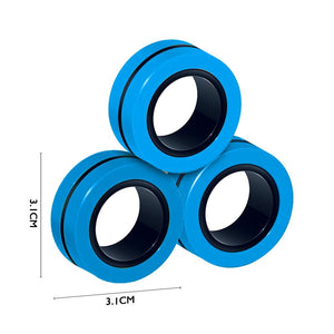 Leader Brains™ Magnetic Fidget Stress, Anxiety Relief Magnetic Spinner Ring