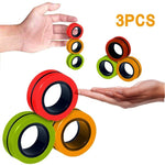 Leader Brains™ Magnetic Fidget Stress, Anxiety Relief Magnetic Spinner Ring
