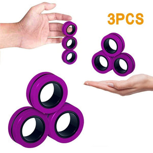 Leader Brains™ Magnetic Fidget Stress, Anxiety Relief Magnetic Spinner Ring
