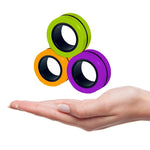 Leader Brains™ Magnetic Fidget Stress, Anxiety Relief Magnetic Spinner Ring