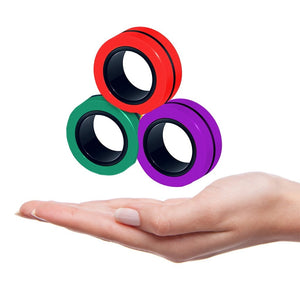 Leader Brains™ Magnetic Fidget Stress, Anxiety Relief Magnetic Spinner Ring